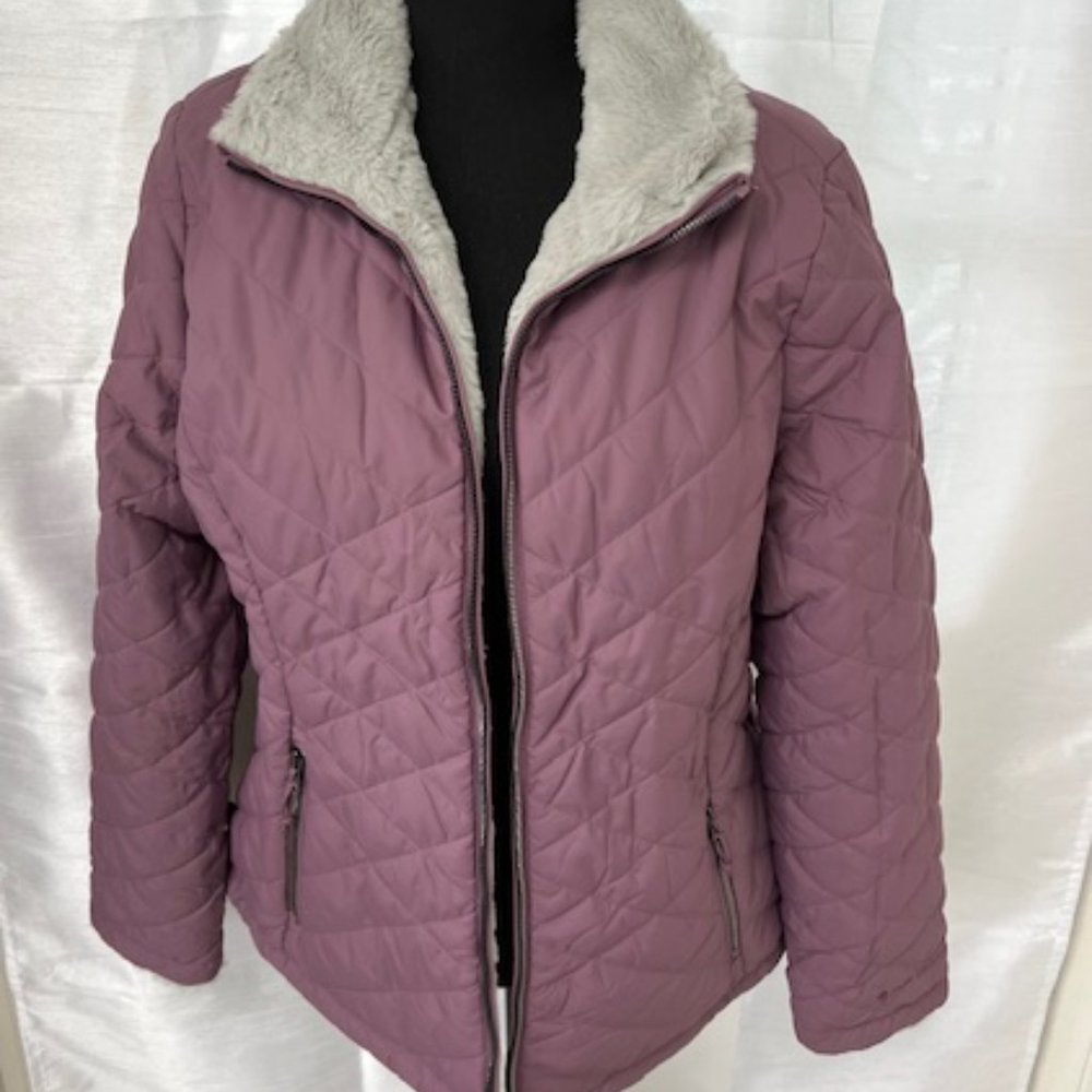FREE COUNTRY Eco-Conscious FULLY REVERSIBLE Women's Quilted Puffer Coat NWOT Med